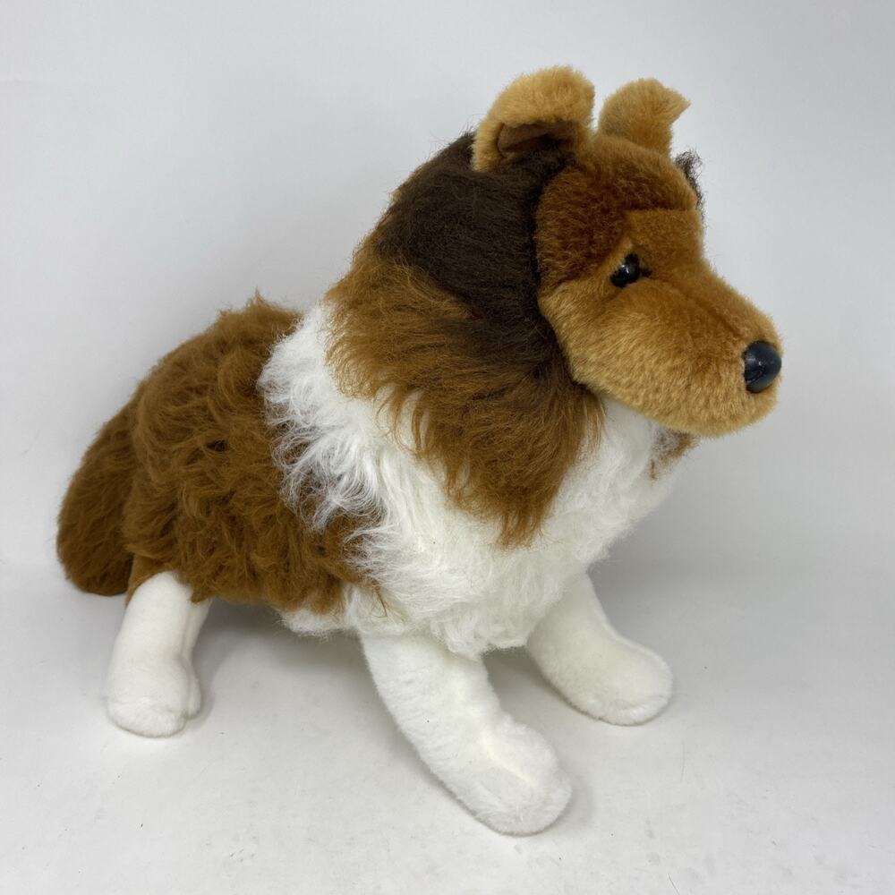 Douglas Cuddle Toys Plush Dog Brown White Collie Sheltie Stuffed Animal #1997